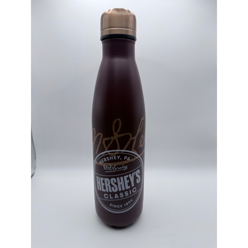 Hershey's Classic Water Bottle Brown Insulated Stainless‎ Steel 1894